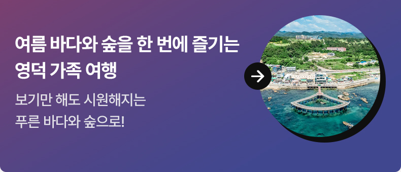 여름 바다와 숲을 한 번에 즐기는 영덕 가족 여행  보기만 해도 시원해지는 푸른 바다와 숲으로!