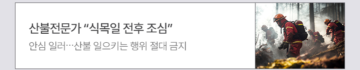 산불전문가 “식목일 전후 조심”  안심 일러…산불 일으키는 행위 절대 금지