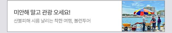 미안해 말고 관광 오세요! 산불피해 시름 날리는 착한 여행, 볼런투어