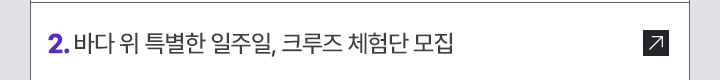 2. 바다 위 특별한 일주일, 크루즈 체험단 모집
