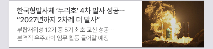 한국형발사체 누리호 4차 발사 성공…2027년까지 2차례 더 발사 부탑재위성 12기 중 5기 최초 교신 성공…본격적 우주과학 임무 활동 들어갈 예정