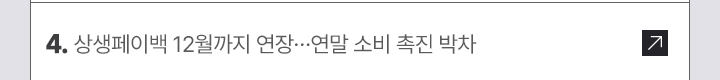 4. 상생페이백 12월까지 연장…연말 소비 촉진 박차