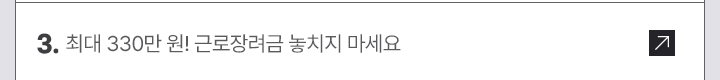 3. 최대 330만 원! 근로장려금 놓치지 마세요(~3/16)