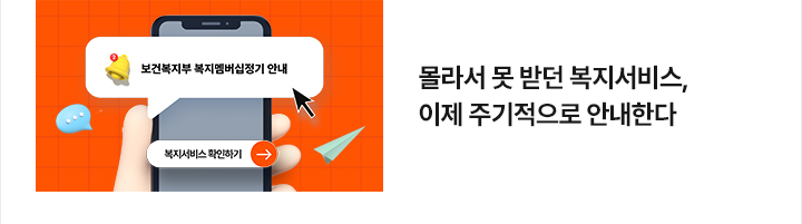 몰라서 못 받던 복지서비스, 이제 주기적으로 안내한다