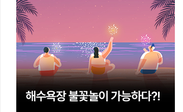 해수욕장 불꽃놀이 가능하다?!