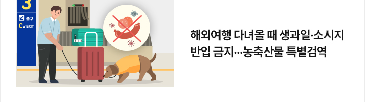 해외여행 다녀올 때 생과일&middot;소시지 반입 금지&hellip;농축산물 특별검역