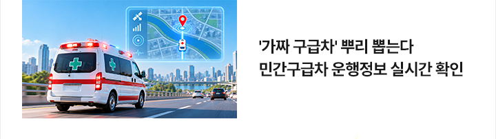 가짜 구급차 뿌리 뽑는다&hellip;민간구급차 운행정보 실시간 확인