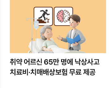 취약 어르신 65만 명에 낙상사고 치료비&middot;치매배상보험 무료 제공